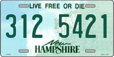 NH license plate 3125421