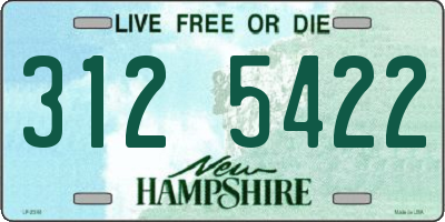 NH license plate 3125422