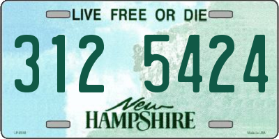 NH license plate 3125424