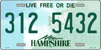 NH license plate 3125432