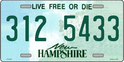 NH license plate 3125433