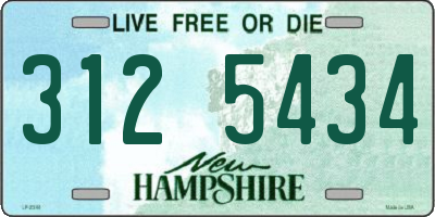 NH license plate 3125434