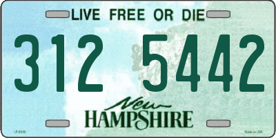 NH license plate 3125442