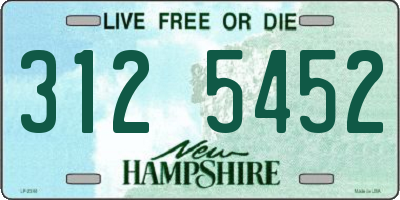 NH license plate 3125452