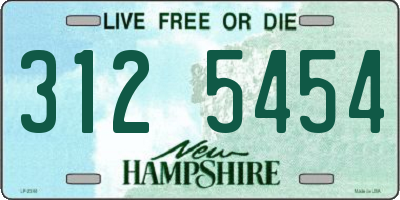 NH license plate 3125454