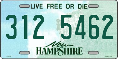NH license plate 3125462