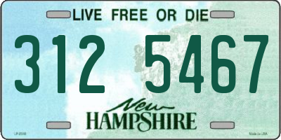 NH license plate 3125467