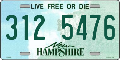 NH license plate 3125476