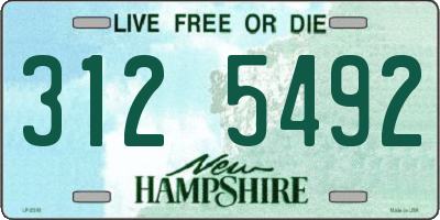 NH license plate 3125492