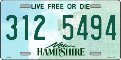 NH license plate 3125494