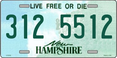 NH license plate 3125512