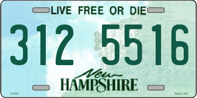 NH license plate 3125516