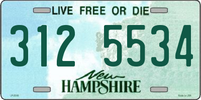 NH license plate 3125534