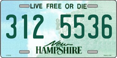 NH license plate 3125536