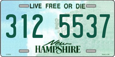 NH license plate 3125537
