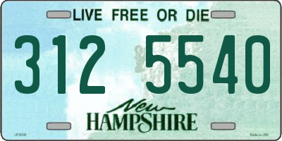 NH license plate 3125540