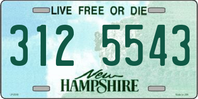 NH license plate 3125543