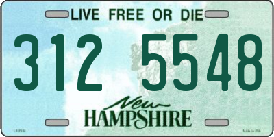 NH license plate 3125548