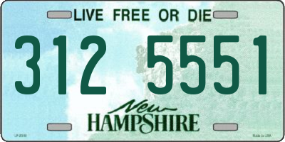 NH license plate 3125551