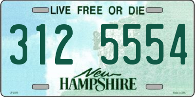 NH license plate 3125554