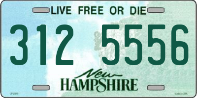 NH license plate 3125556