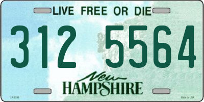 NH license plate 3125564