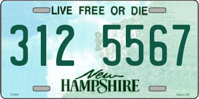 NH license plate 3125567