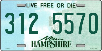 NH license plate 3125570
