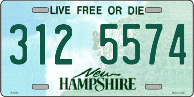 NH license plate 3125574
