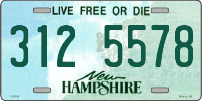NH license plate 3125578