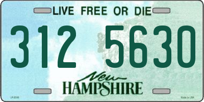 NH license plate 3125630