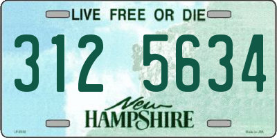 NH license plate 3125634
