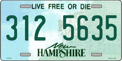 NH license plate 3125635