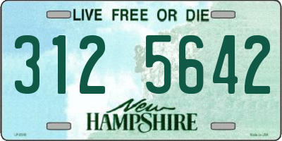 NH license plate 3125642