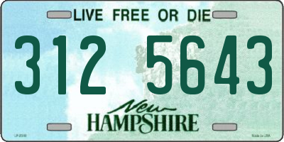 NH license plate 3125643