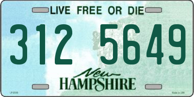 NH license plate 3125649