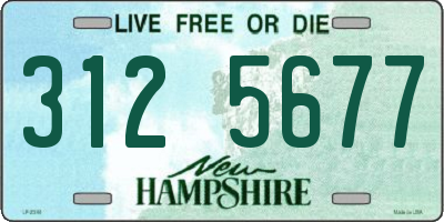 NH license plate 3125677