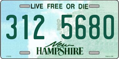 NH license plate 3125680