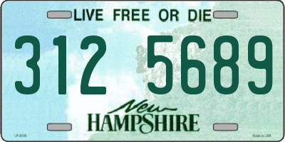 NH license plate 3125689