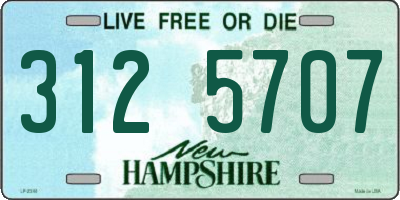 NH license plate 3125707