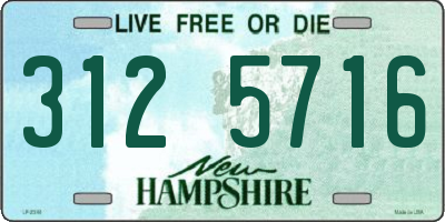 NH license plate 3125716