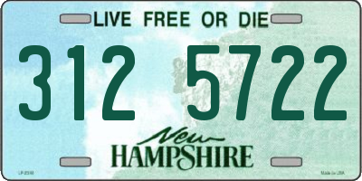 NH license plate 3125722