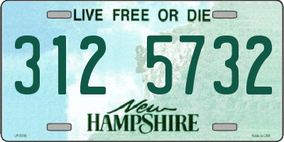 NH license plate 3125732