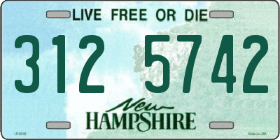 NH license plate 3125742