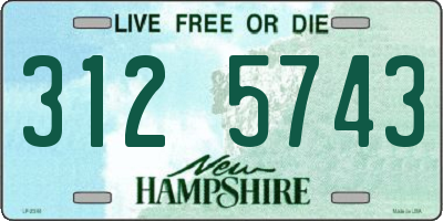 NH license plate 3125743