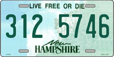 NH license plate 3125746