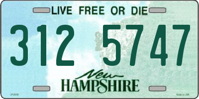 NH license plate 3125747