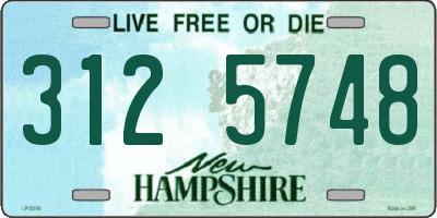 NH license plate 3125748