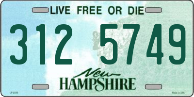 NH license plate 3125749