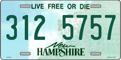 NH license plate 3125757